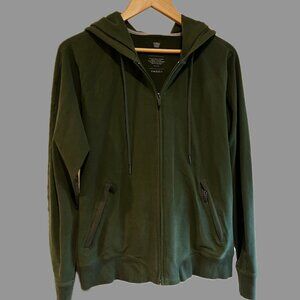 Mack Weldon ACE Full-Zip Hooded Sweatshirt - Hoodie - Forest Green
